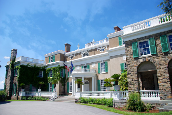 Exterior of the Home of Franklin D. Roosevelt and Presidential Library & Museum - Photo by Hideaway Report editor