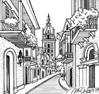 Cartagena Drawing by Melissa Colson