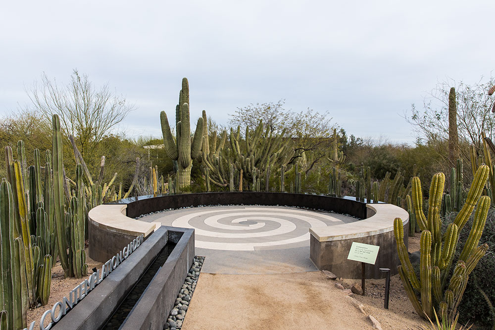 The Fine Family Contemplation Garden at the Desert Botanical Garden - Photo by Hideaway Report editor