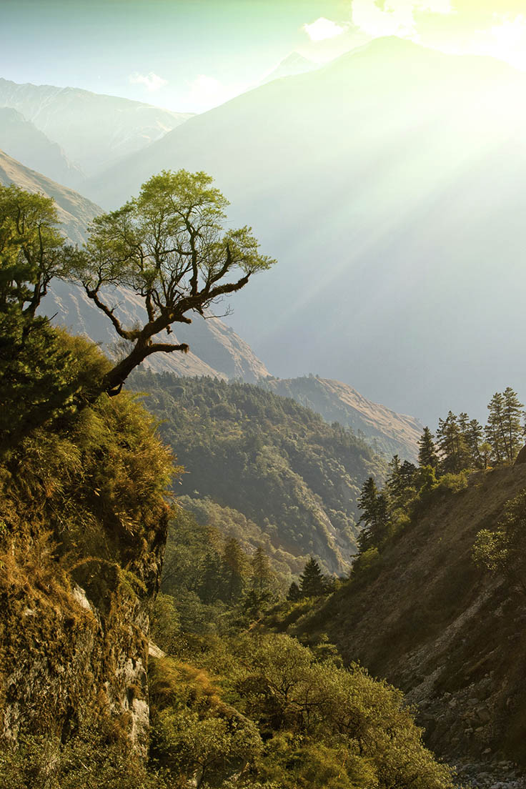 The enchanting landscape of Nepal.
