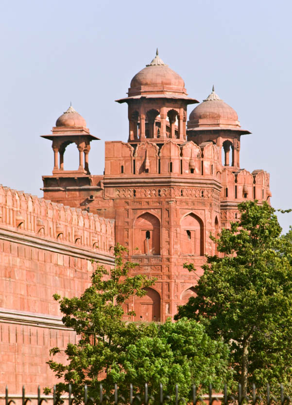 The Red Fort during the daytime in Delhi, India.