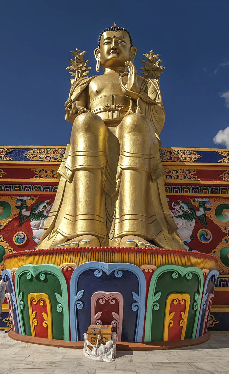 Buddha statue in Likir Gompa near Ladakh.