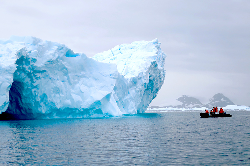 Non-tabular iceberg at Cierva Cove - Photo by Hideaway Report editor