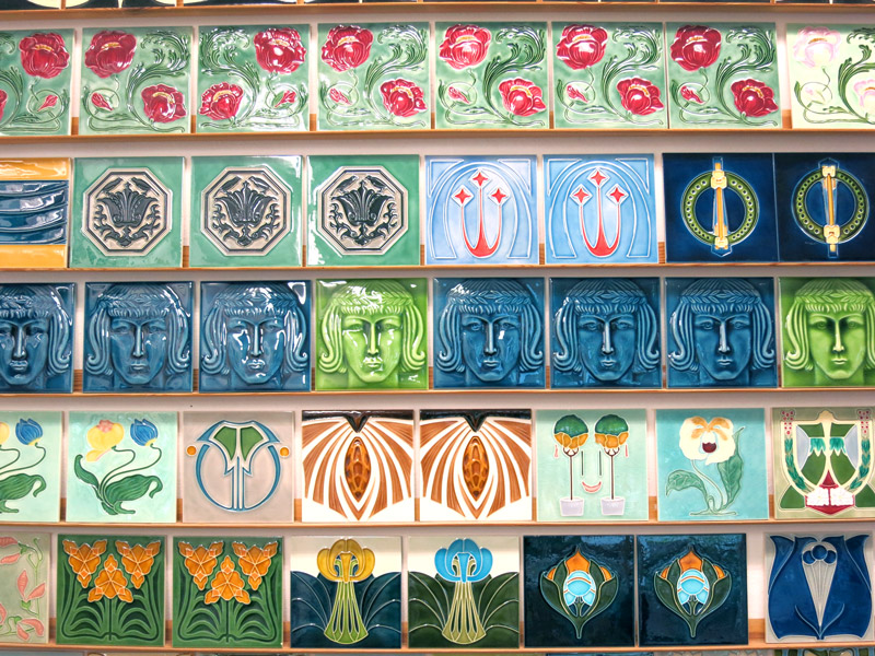 Art nouveau-style tiles from the Golem Kollektion - Photo by Hideaway Report editor