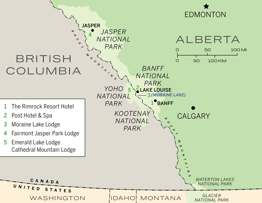 Canadian Rockies Map