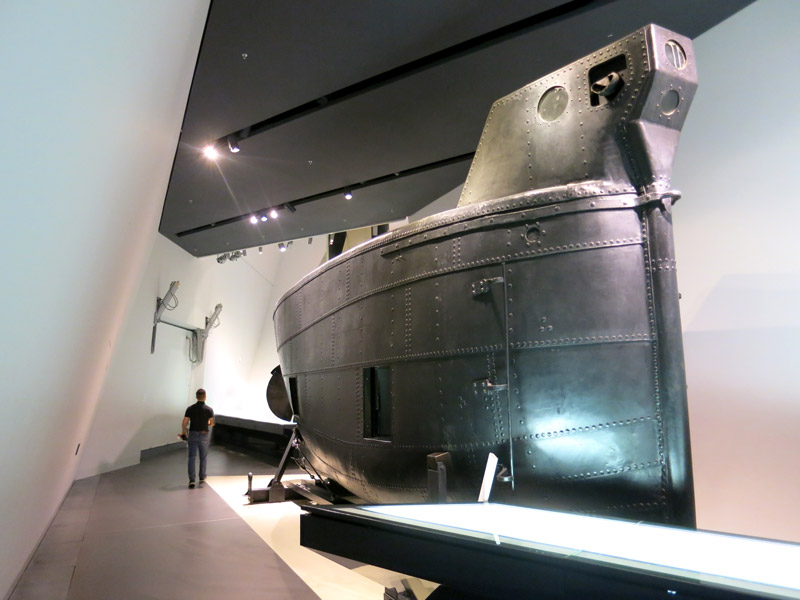 A 19th-century “Eiserne Seehund” submarine at Militärhistorisches Museum der Bundeswehr - Photo by Hideaway Report editor