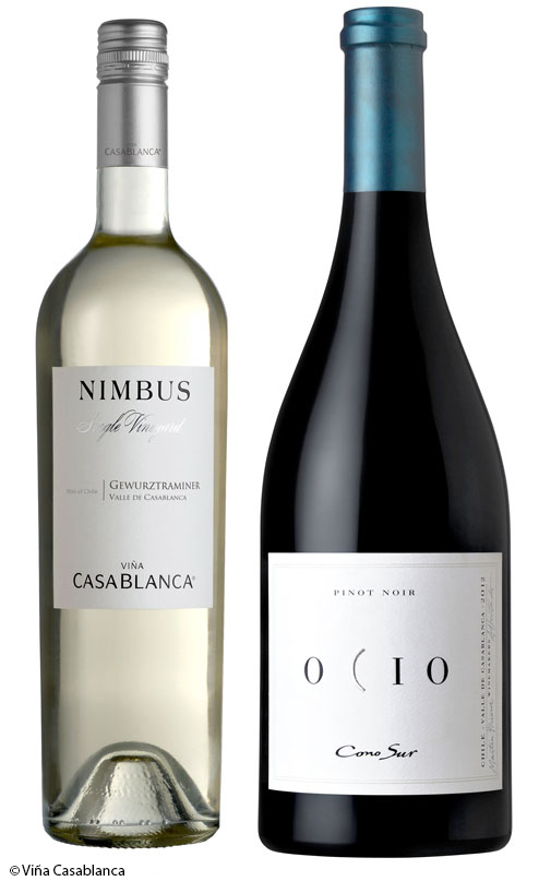 2013 Viña Casablanca “Nimbus” Gewürztraminer and Cono Sur “Ocio” Pinot Noir