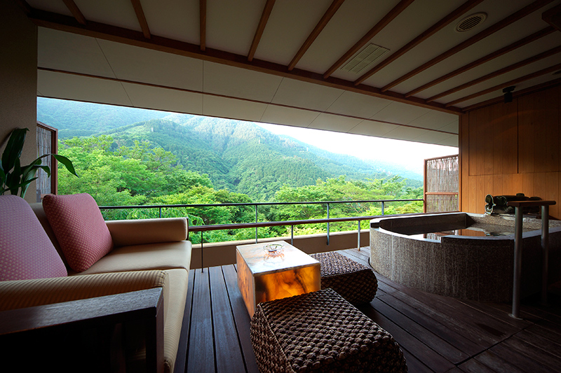 Private deck and onsen at Hakone-Ginyu - Photo by The Ryokan Collection