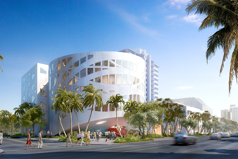 Luxury Hotel - Miami Art Scene - Rendering of Feana Forum - © OMA