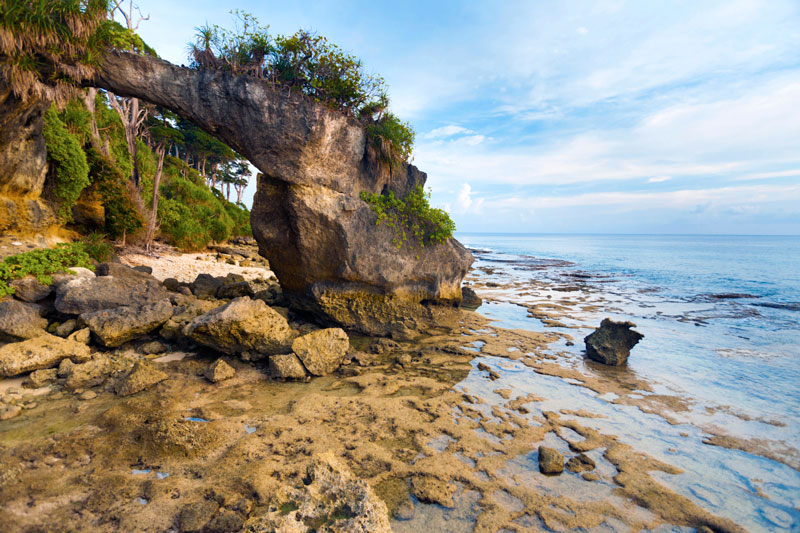 Natural rock arch on Neil Island in the Andaman Islands 