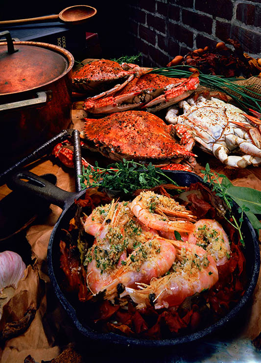 Fresh seafood is a staple of Louisiana cooking.