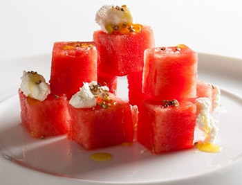Watermelon Salad with Goat Cheese from The Mark