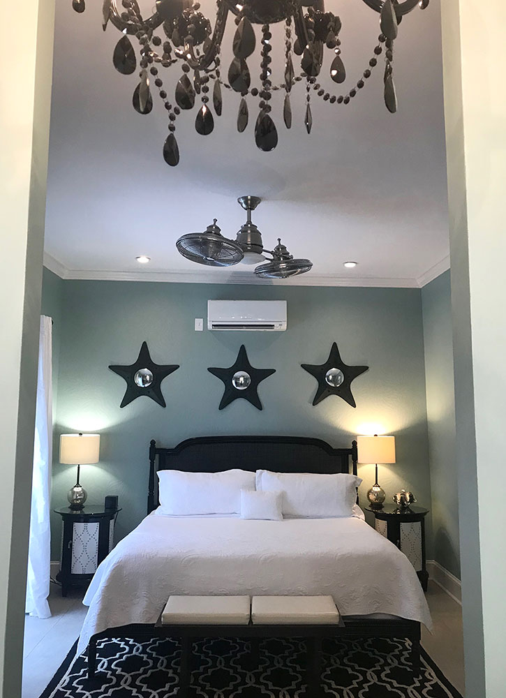 Crista's bedroom at The Gardens Hotel - Crista Bailey
