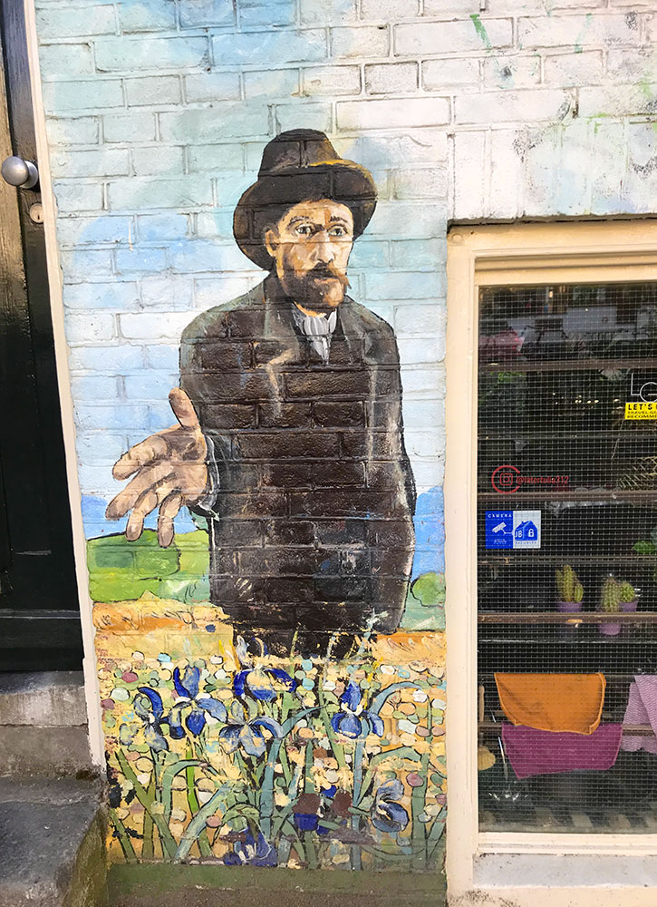 Van Gogh street mural in Amsterdam, Netherlands - Christina Valhouli